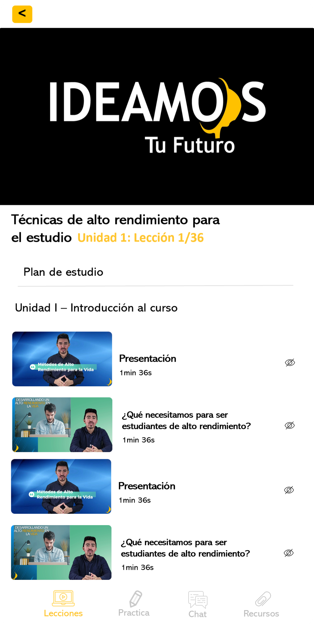 App IDEAMOS pantalla 2